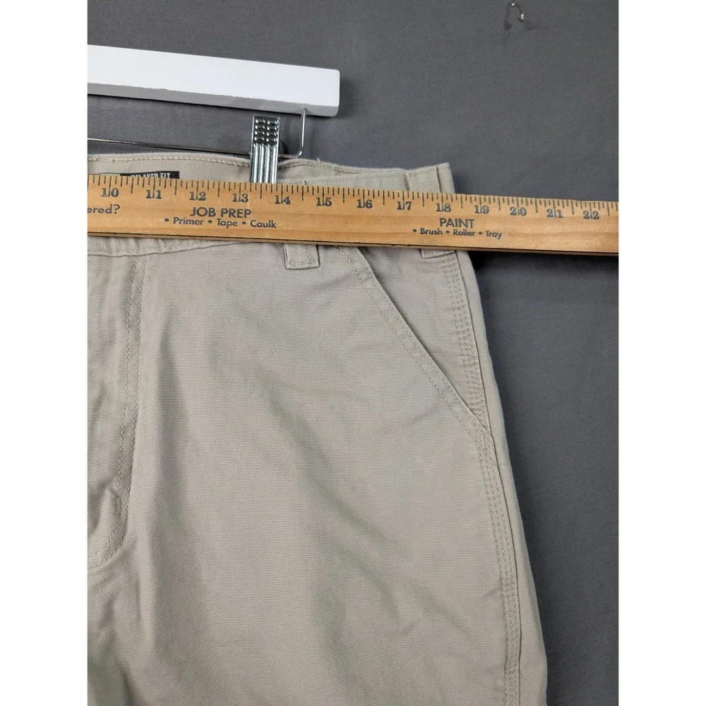 Carhartt Mens Rugged Flex Relaxed Fit Canvas Work Shorts Tan  36